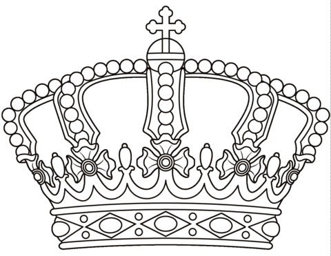 Crown coloring page free printable coloring pages