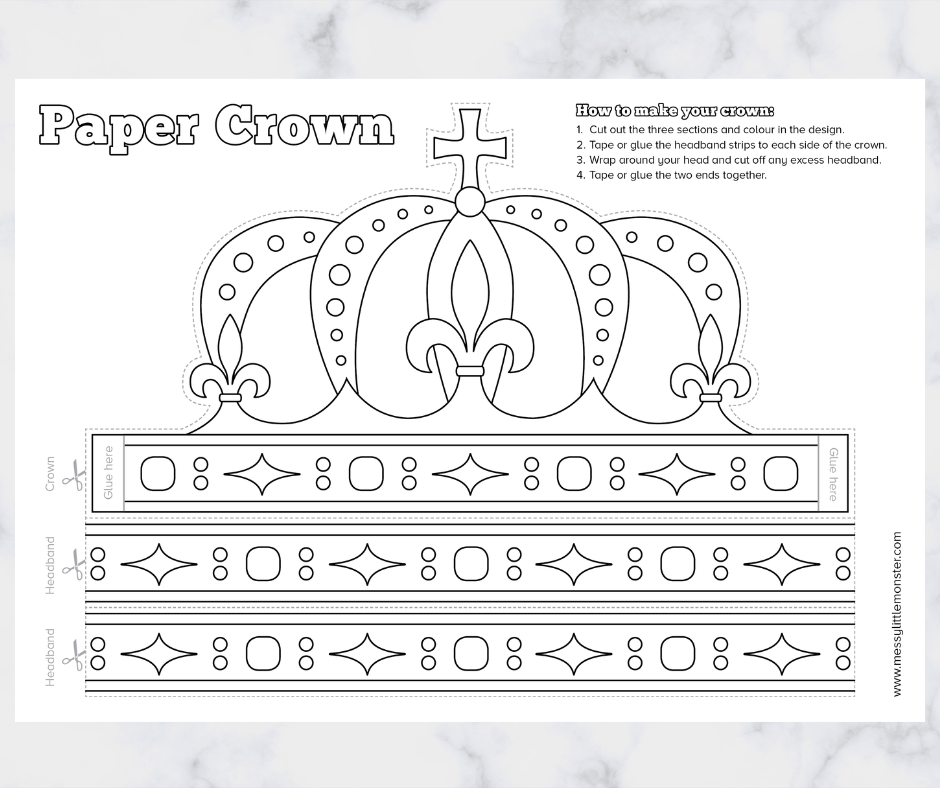 Printable crown template