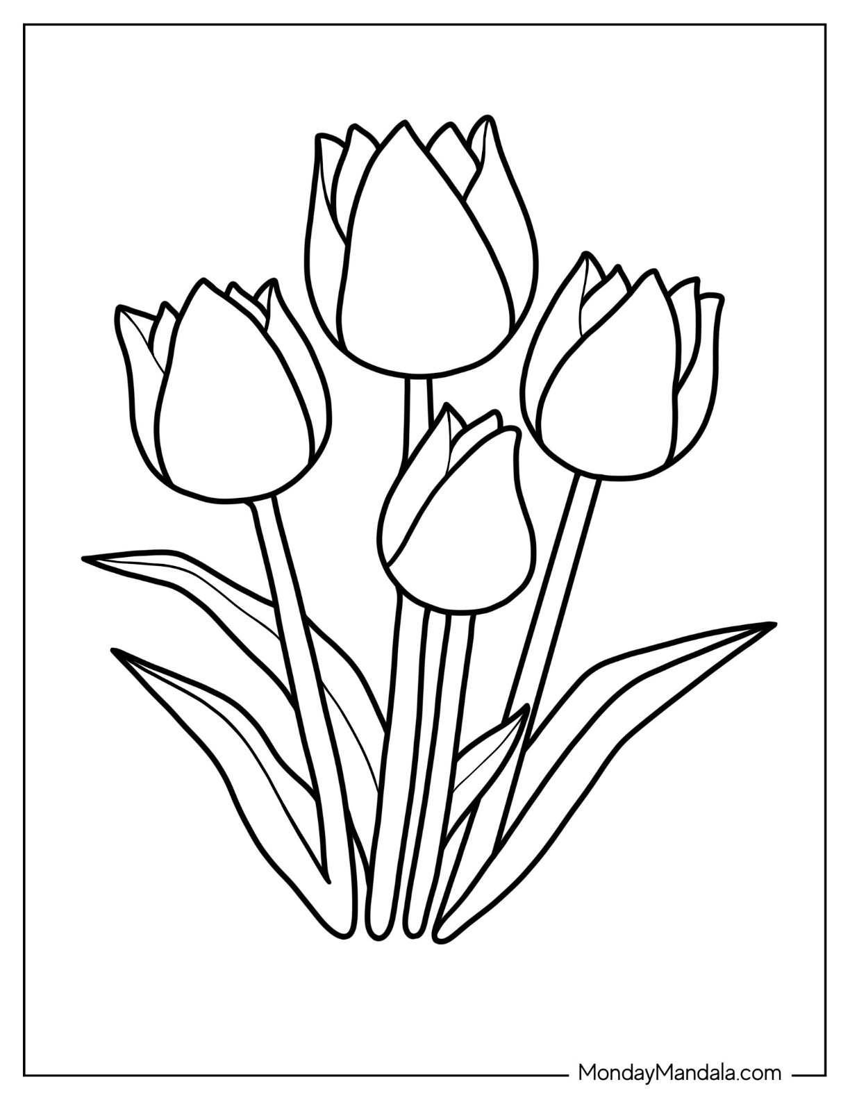 Flower coloring pages free pdf printables