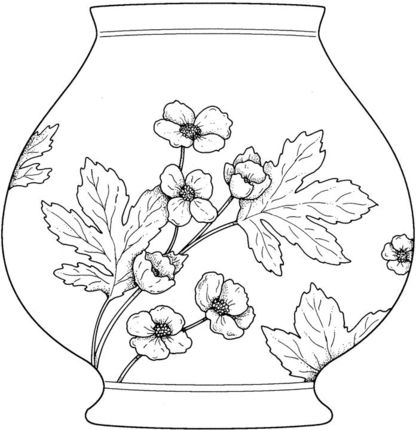 Vase coloring page blumenzeichnung blumen zeichnen ausmalbilder
