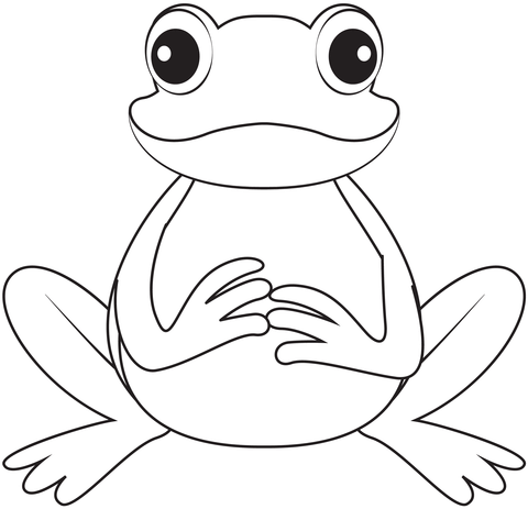Frog coloring page free printable coloring pages