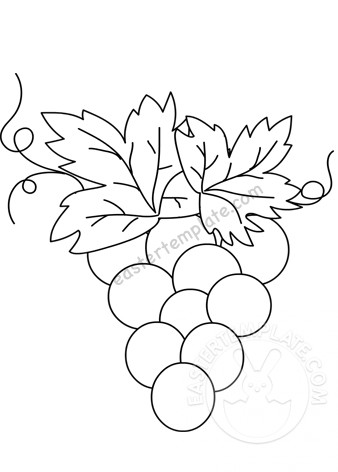 Bunch of grapes coloring page