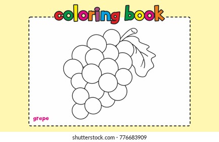 Grape coloring book stock photos and pictures