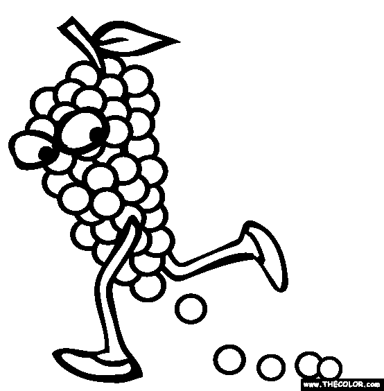 Grapes coloring page free grapes online coloring
