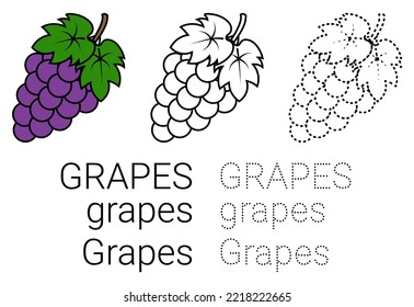 Grape coloring book stock photos and pictures