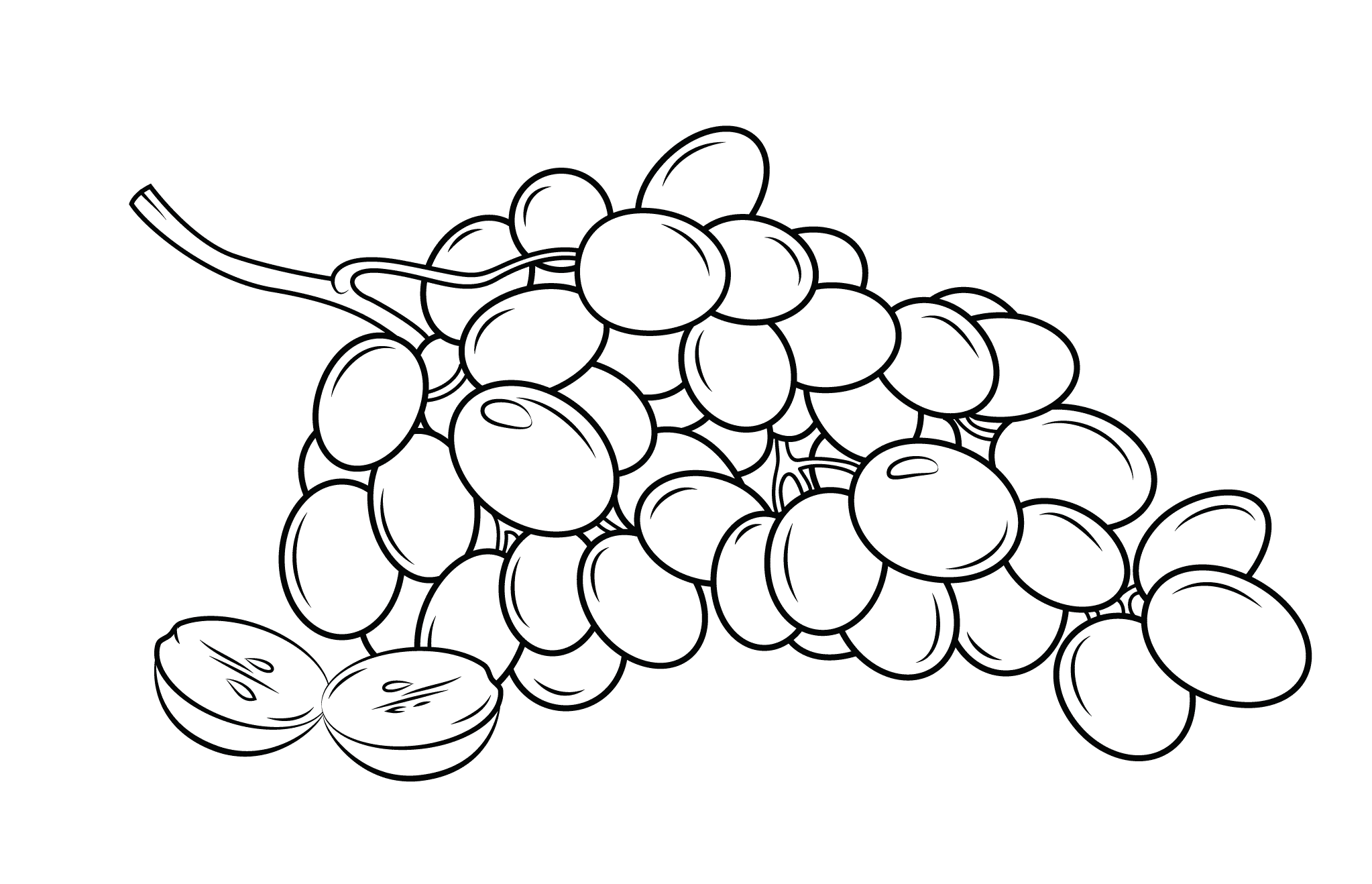 Grapes coloring pages