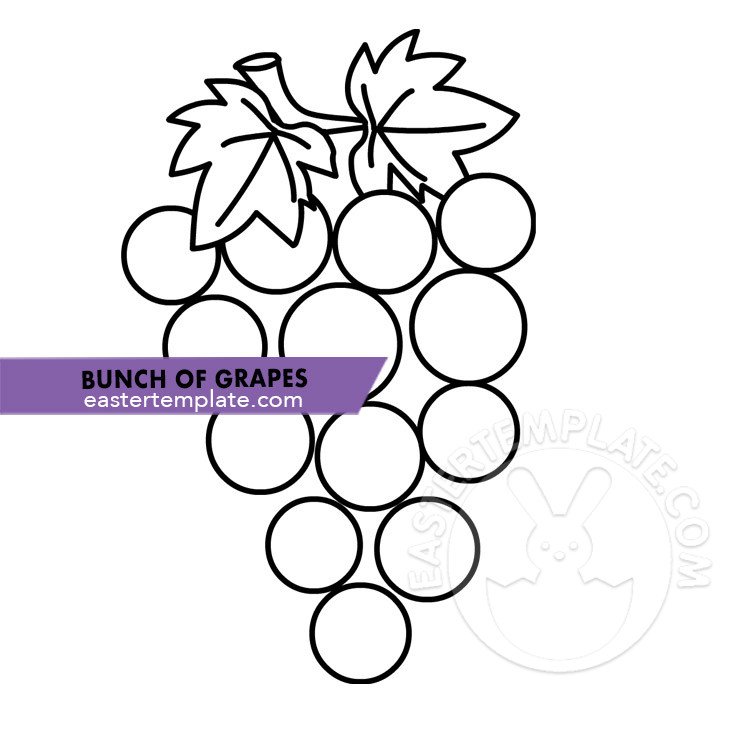 Bunch of grapes template printable