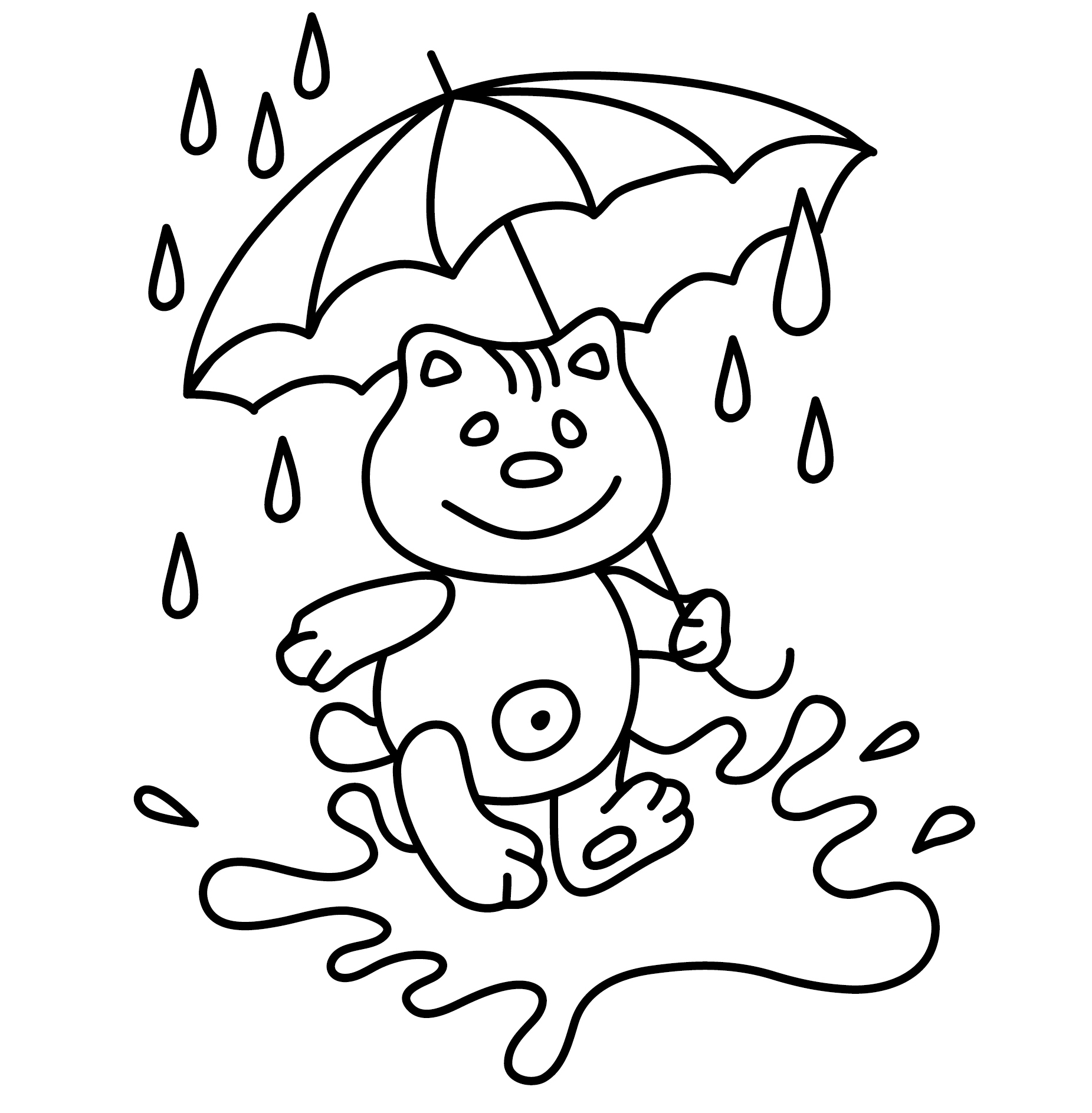 Umbrella coloring pages
