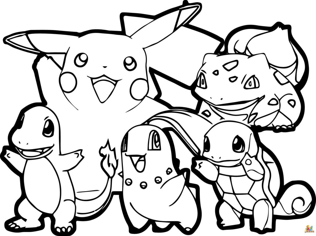 Pokemon coloring pages free printable sheets for kids in