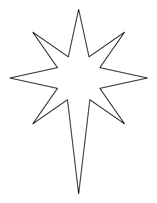 Printable bethlehem star template