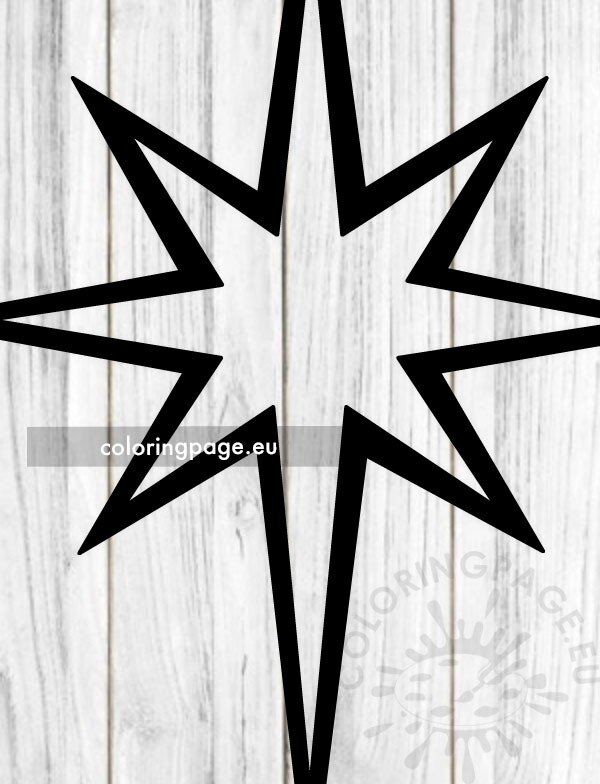 Bethlehem star suncatcher template coloring page