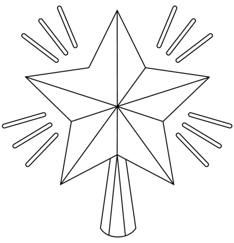 Christmas star coloring page free printable coloring pages