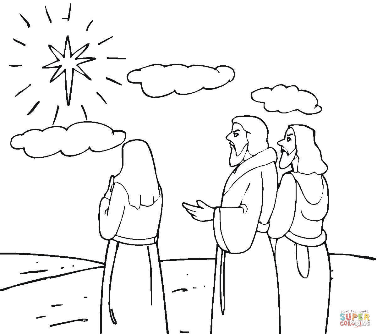 Star of bethlehem coloring page free printable coloring pages