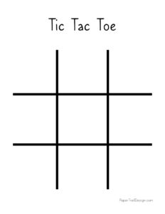 Tic tac toe printables