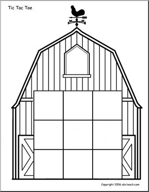Tic tac toe barnyard theme