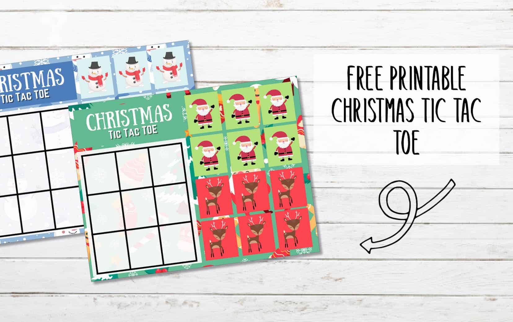 Printable christmas tic tac toe