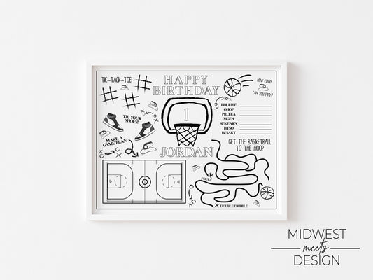 Rookie of the year birthday coloring page template