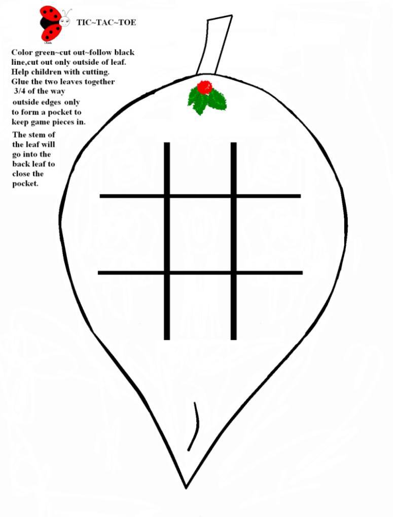 Printable ladybug tic