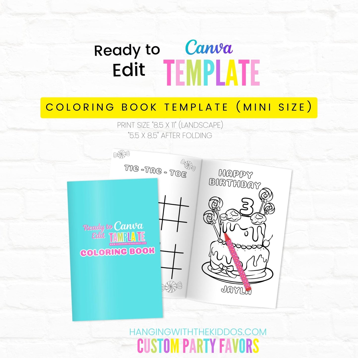 Coloring book template â hanging with the kiddos