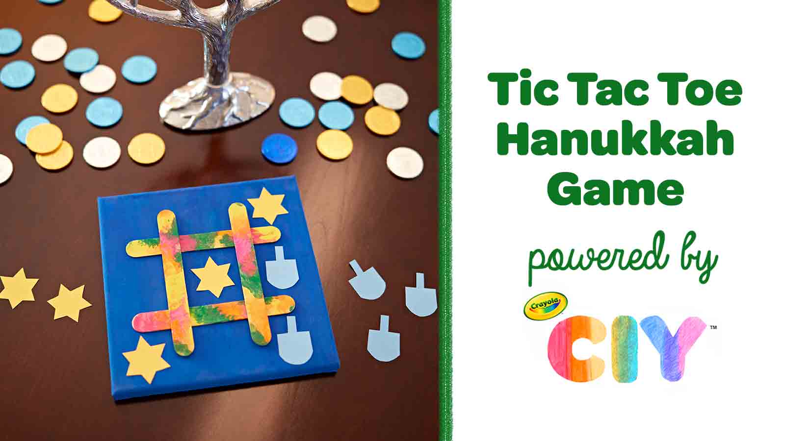 Tic tac toe hanukkah game for kids craft ciy diy crafts for kids and adults