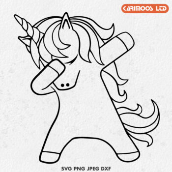 Dabbing unicorn svg