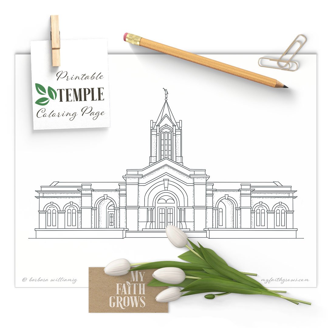 Fort collins colorado temple printable coloring page barbara anne