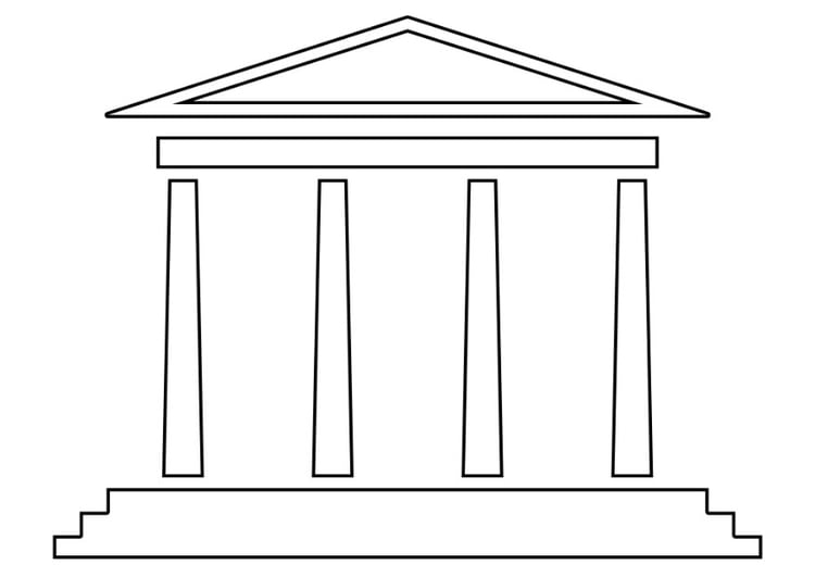 Coloring page temple