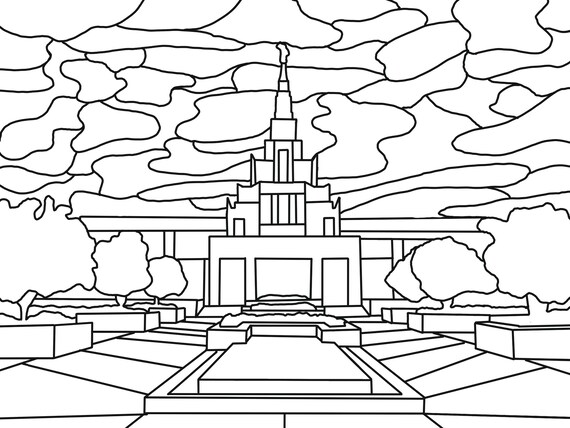 Phoenix arizona temple coloring page