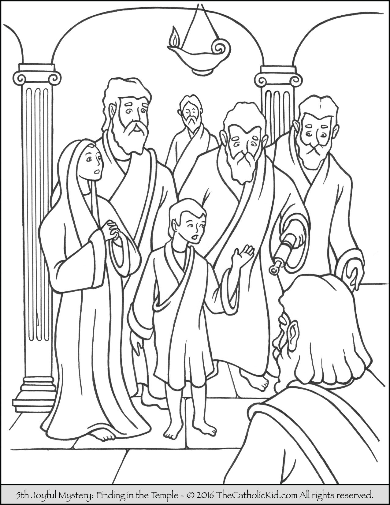 Joyful mysteries rosary coloring pages