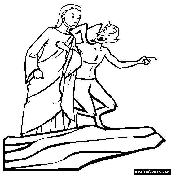 The temptation coloring page free the temptation bible coloring pages jesus coloring pages bible coloring