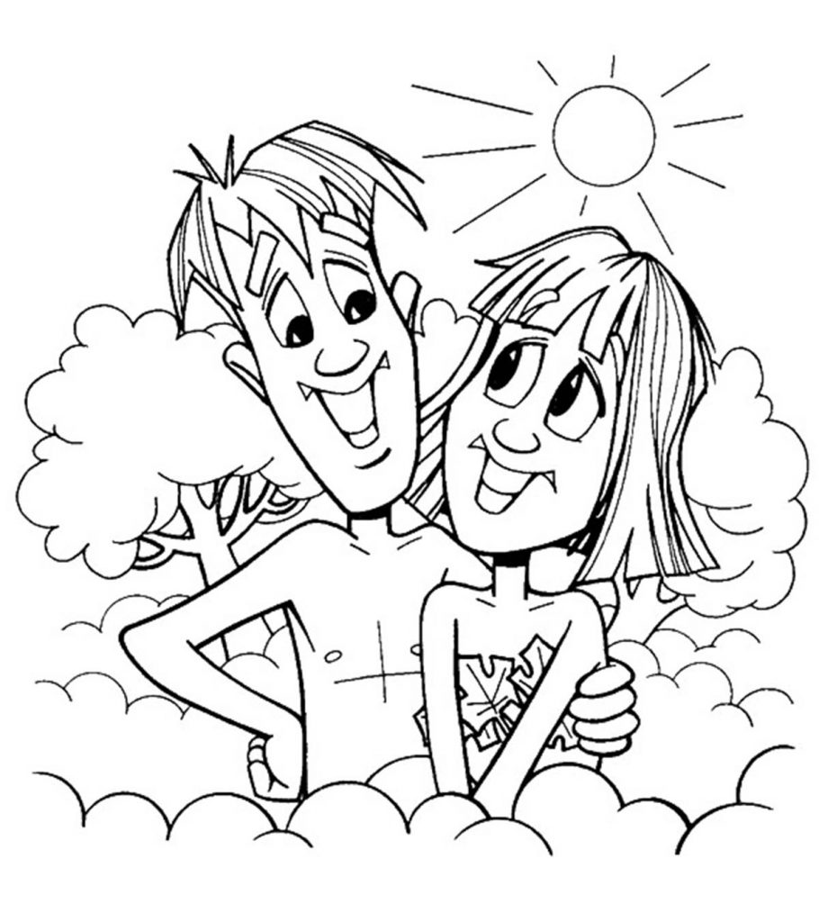 Top freeprintable adam and eve coloring pages online