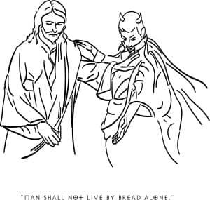 Satan tempts jesus with earthly riches â