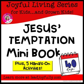 Jesus temptation mini book with five activities