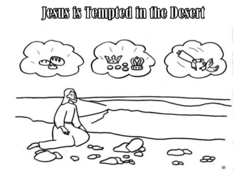 Jesus is tempted in the desert lent by mrfitz tpt