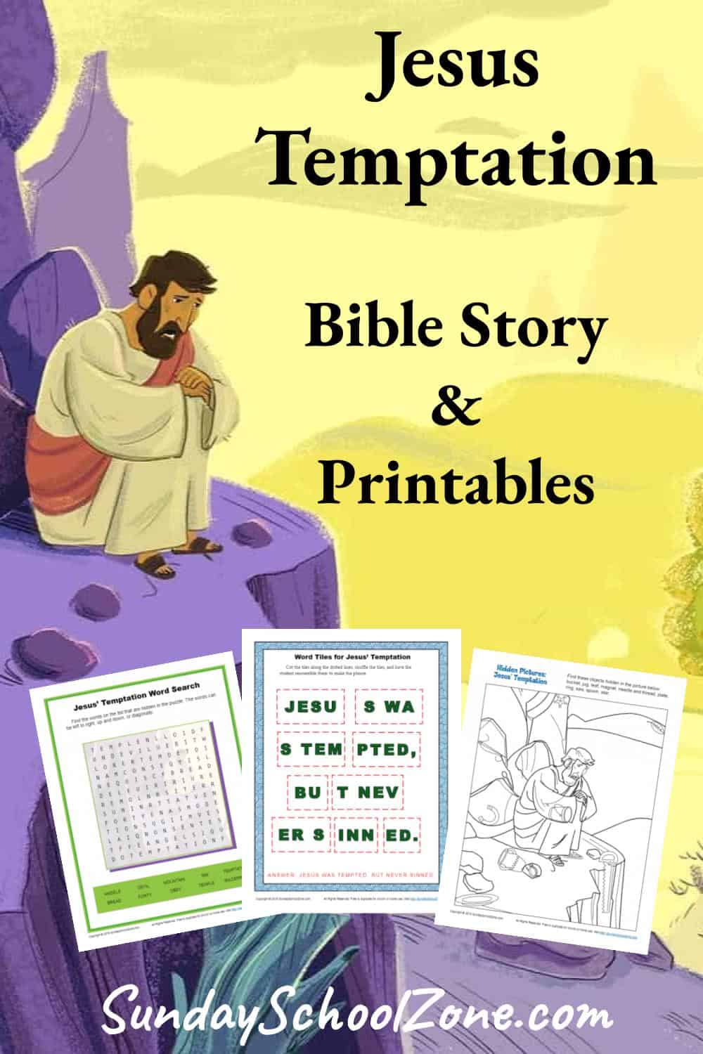 Jesus temptation bible activities