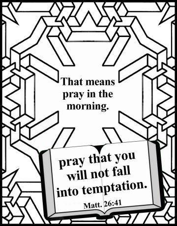 Free printable bible coloring pages about temptation