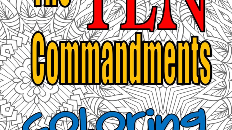 Ten mandments coloring pages â
