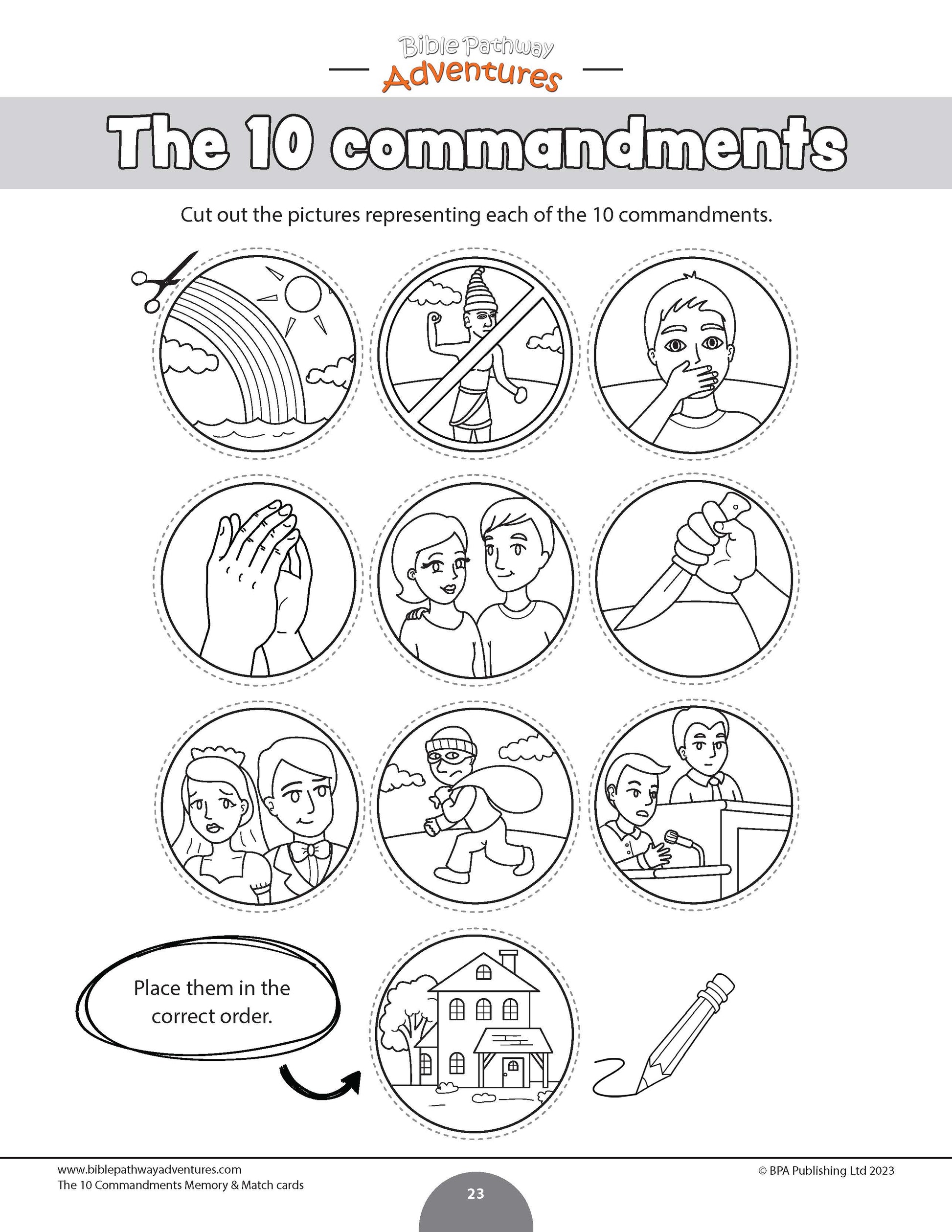 Mandments memory match cards â bible pathway adventures