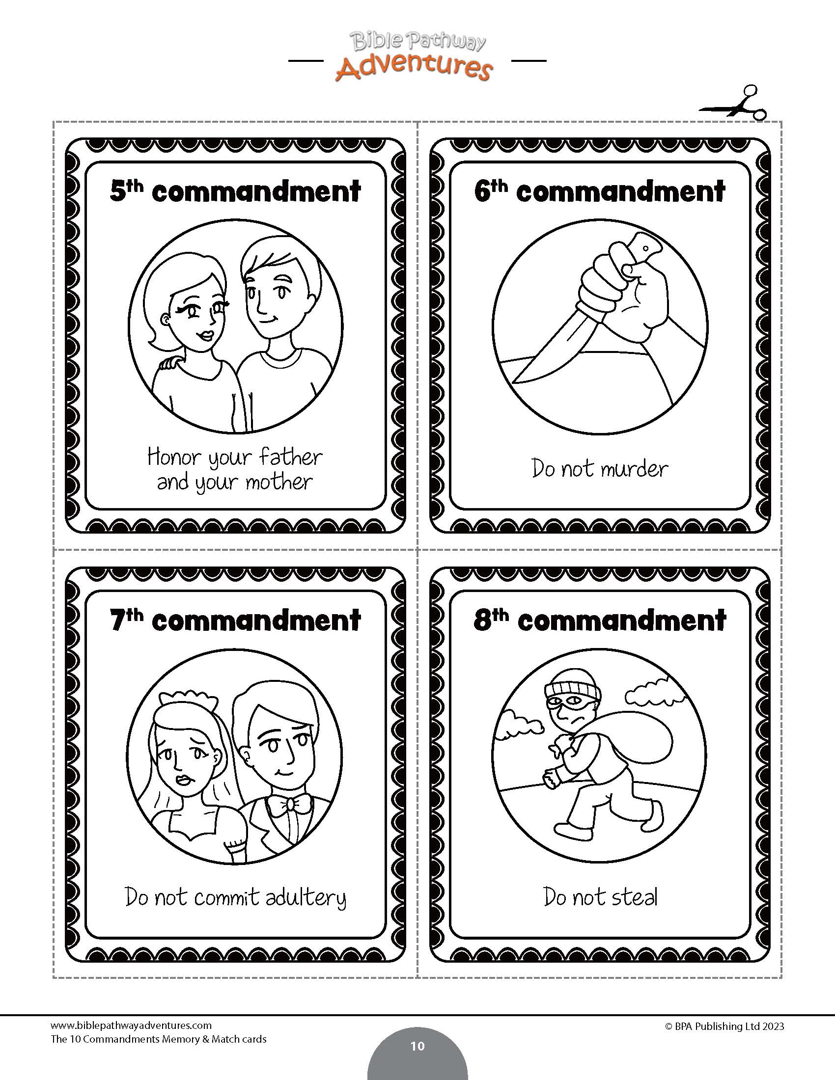 Mandments memory match cards â bible pathway adventures