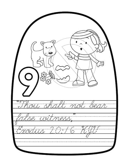 Ten mandments for kids bible activity pack