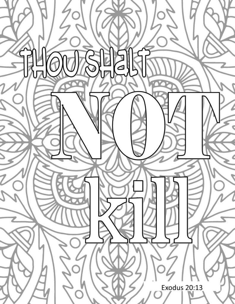 Ten mandments coloring pages â