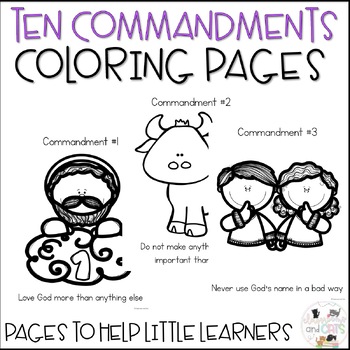 Mandment coloring pages for preschool tpt