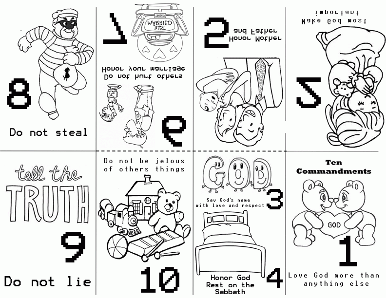 Ten mandments coloring pages