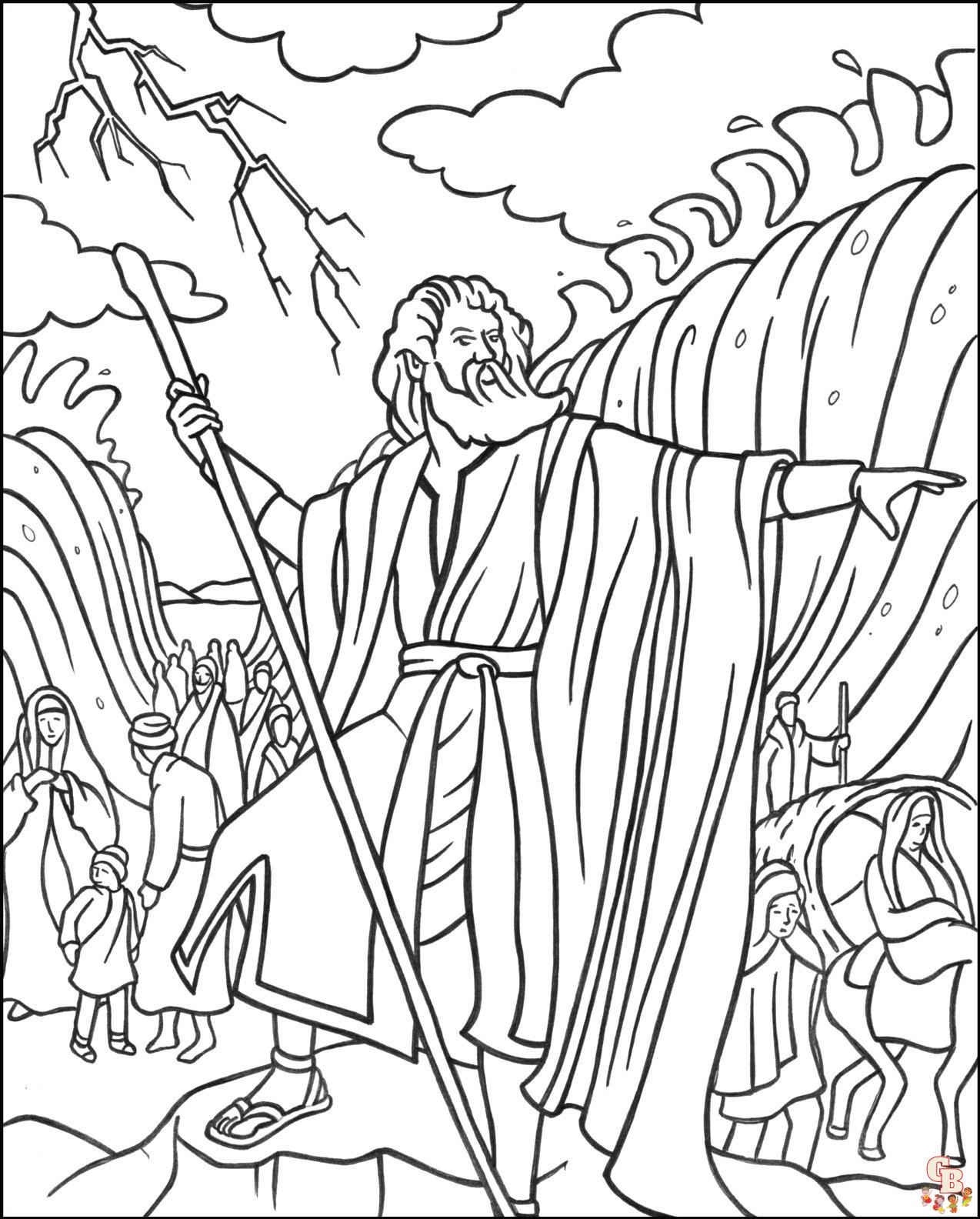 Moses coloring pages free printable sheets for kids