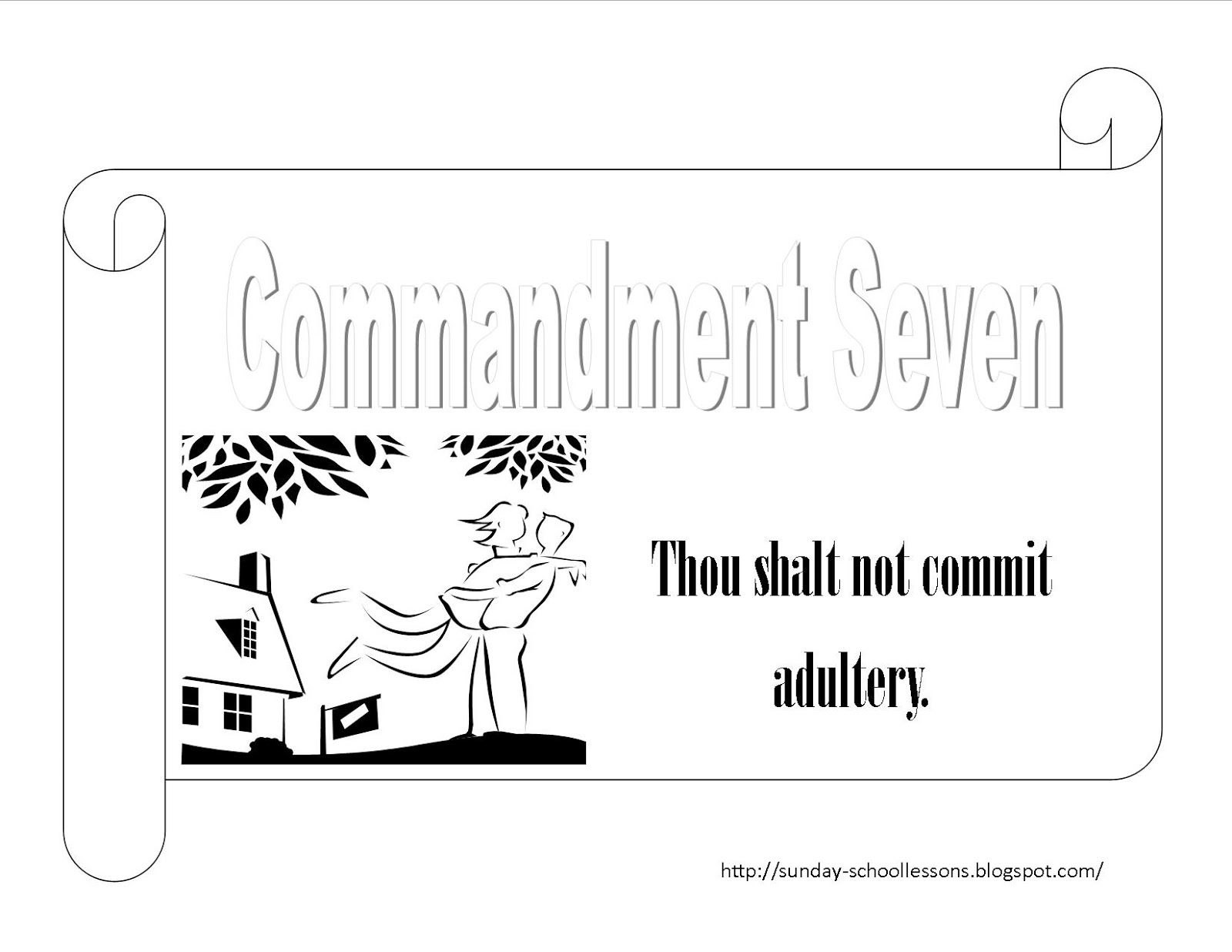 Mandments coloring page