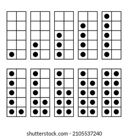 Ten frame worksheet mathematics stock vector royalty free