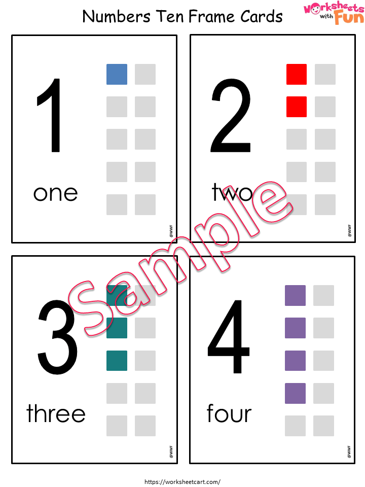 Ten frames flashcards