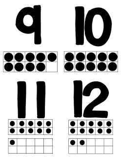 Free ten frames flash cards