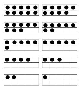 Mini ten frame printable numbers