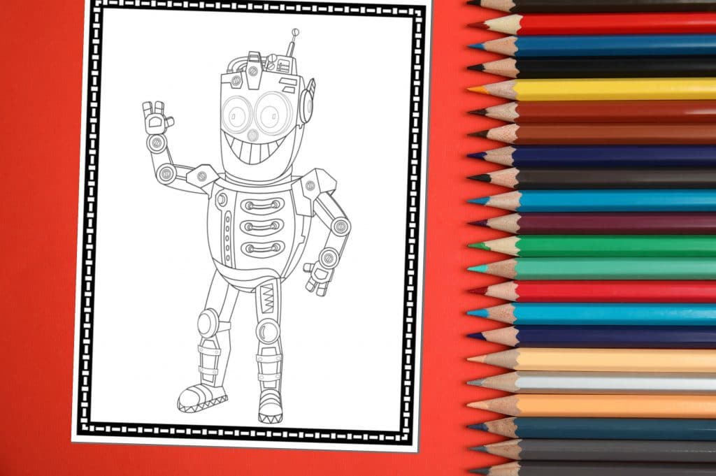 Robot coloring pages for boys girls